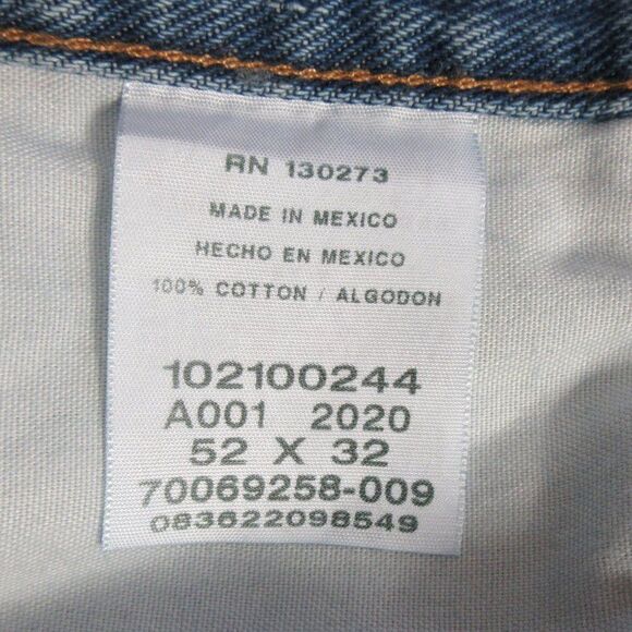 LEE Big & Tall Regular Fit Straight Leg Denim Jeans Mens Size 52x32 Cotton NWT - Picture 9 of 11